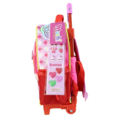 Mochila escolar Simones Mushi cherry con carro - tienda online