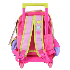 Mochila escolar Simones Mushi con bolsita de tela con carro - Cresko