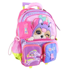 Imagen de Mochila escolar Simones Mushi a brillar con carro