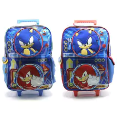 Mochila escolar Sonic y knuckles personajes con carro