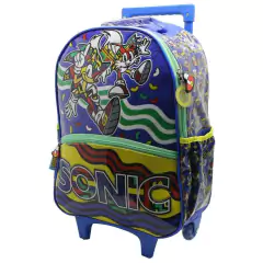 Mochila escolar Sonic diseño sega con carro - Cresko