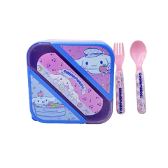 Lunch box Cinnamoroll con cubiertos Rosa Lila - tienda online