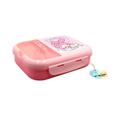 Lunch box my melody sanrio con cubiertos y divisiones Rosa - Cresko