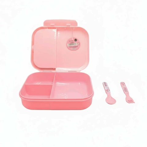 Lunch box my melody sanrio con cubiertos y divisiones Rosa - comprar online