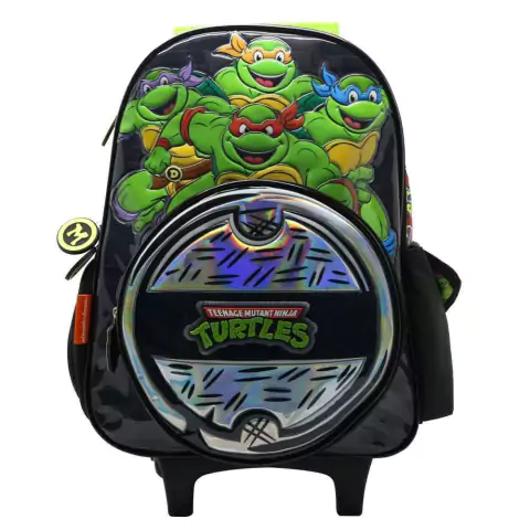 Mochila escolar Tortugas Ninja amigos con carro