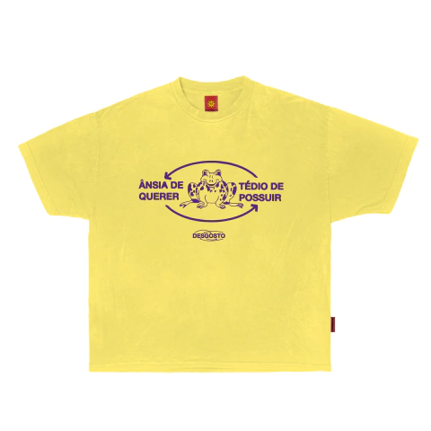 CAMISETA OVERSIZED TÉDIO DE POSSUIR AMARELA - comprar online
