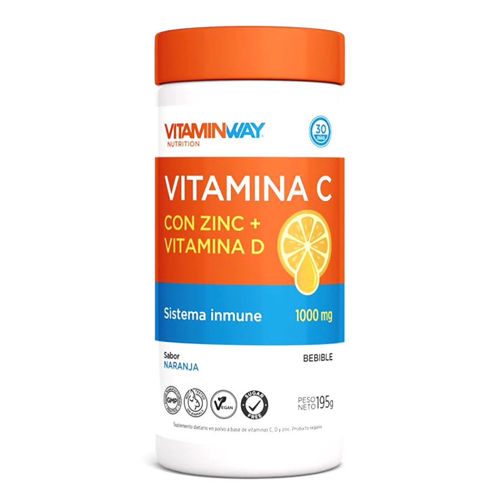 Vitamina C en Polvo, Zinc y Vitamina D Vitamin Way