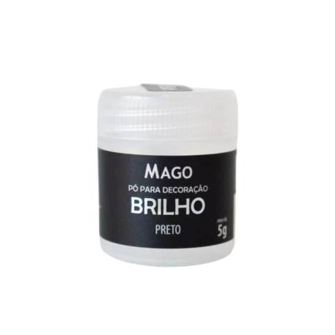 PÓ PARA DECORAÇÃO MAGO BRILHO PRETO 5GR