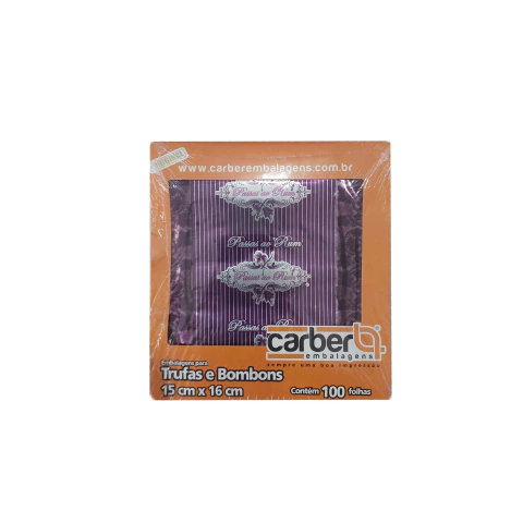 EMBALAGEM PARA TRUFA CARBER PASSAS AO RUM COM 100 UNIDADES