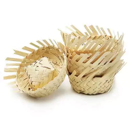 MINI CHAPEU DE PALHA JUNINO COM 10 UNIDADES