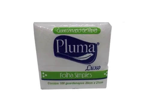 GUARDANAPO PLUMA LUXO 20 X 21 PACOTE COM 100 UNIDADES