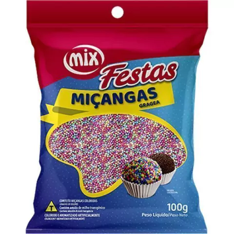 CONFEITO MIÇANGA MIX CANDY COLORS 100GR