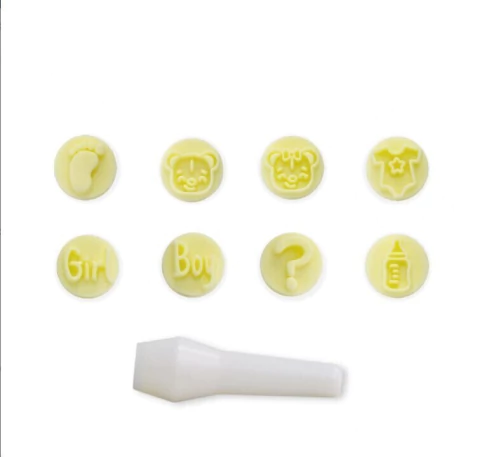 KIT CARIMBOS BLUESTARS MINI BABY AMARELO COM 6 PEÇAS