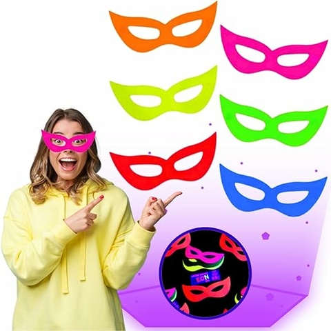MASCARA FOLIA CORES NEON SORTIDAS