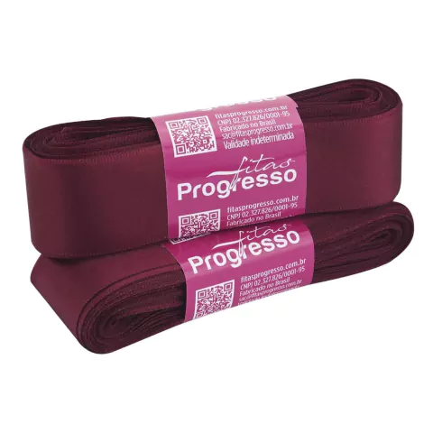 FITA DE CETIM PROGRESSO MARSALA 38MM X 10 METROS na internet