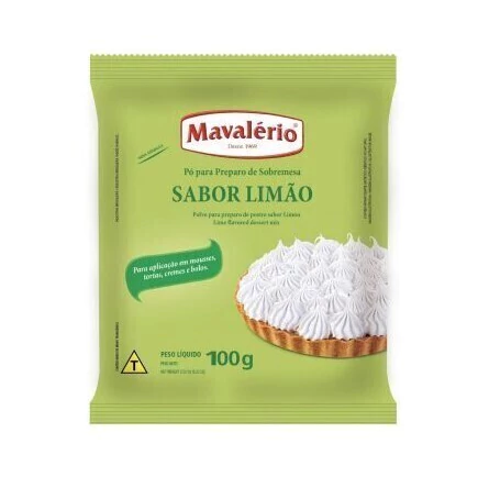 PÓ PARA SOBREMESA MAVALÉRIO SABOR LIMÃO 100GR