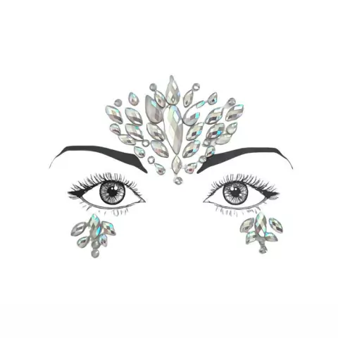 ADESIVO FACIAL STRASS CARNAVAL COM 1 UNIDADE