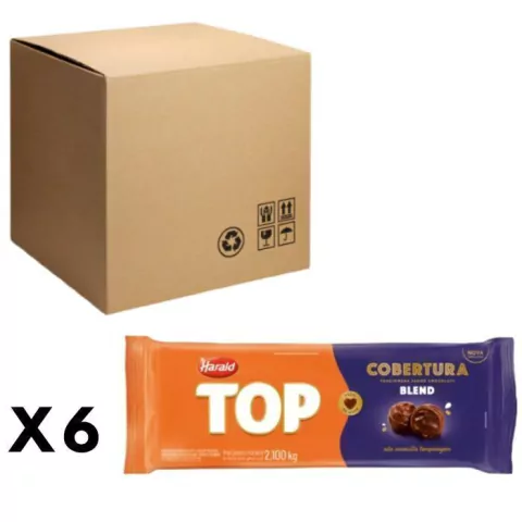 COBERTURA FRACIONADA HARALD TOP BLEND BARRA 2,100KG CAIXA COM 6 UNIDADES
