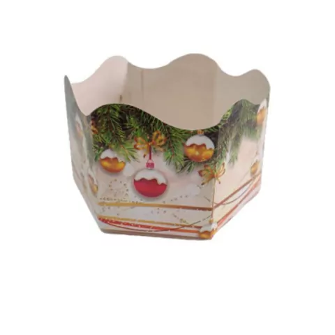 PORTA PANETONE REQUINTE COM 5 UNIDADES