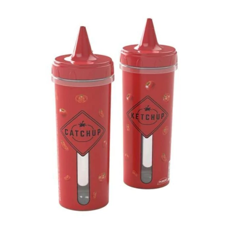 BISNAGA PLASUTIL KETCHUP DECORADA RETRO 250ML