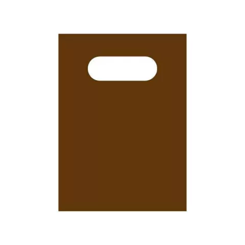 SACOLA BOCA DE PALHAÇO 16CM X 21,5CM MARROM PACOTE COM 25 UNIDADES