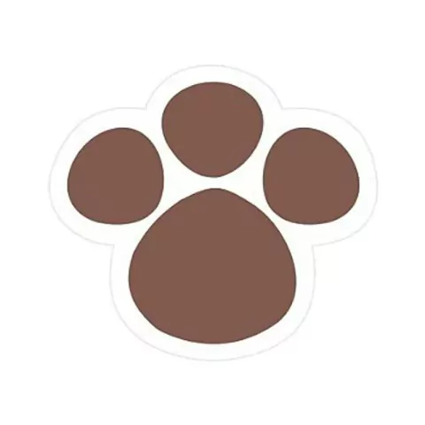 ETIQUETA DECORATIVA CARBER PATINHAS PEQUENAS MARROM COM 30 UNIDADES