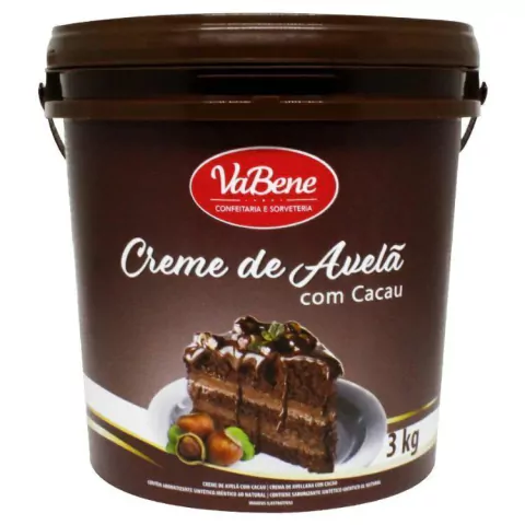 CREME DE AVELÃ COM CACAU VABENE 3KG