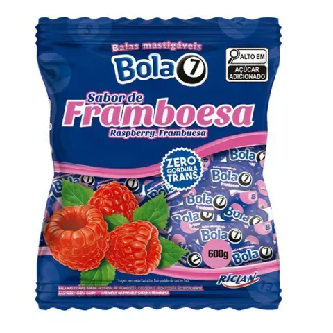 BALA RICLAN BOLA 7 FRAMBOESA 600GR