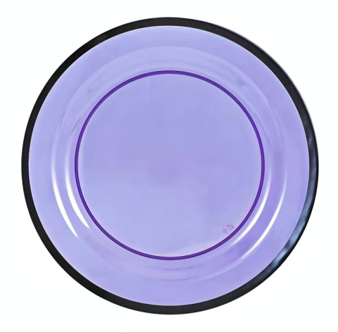 PRATO ACRILICO FUCSIA 26CM DECORPLASTIC COM 6 UNIDADES