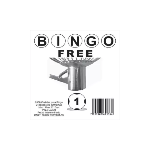 CARTELA DE BINGO COM 100 FOLHAS