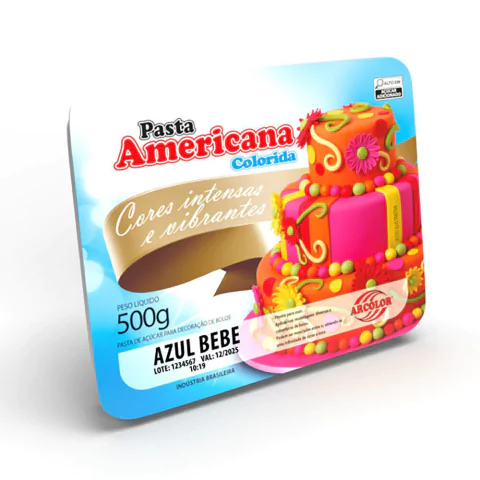 PASTA AMERICANA AZUL BEBÊ ARCOLOR 500GR