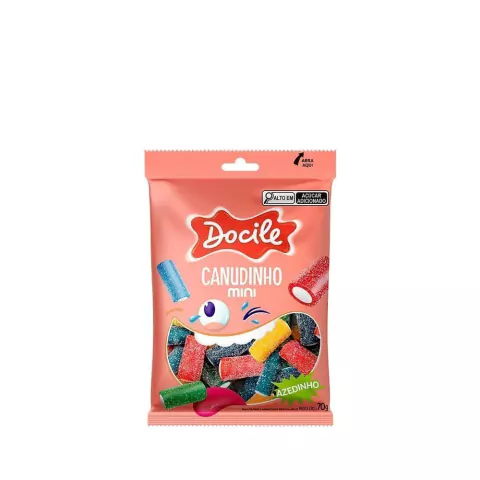 GOMA DOCILE MINI CANUDINHO JUMBO AZEDINHO 70G