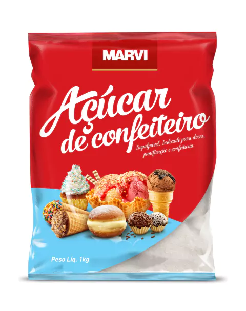 AÇÚCAR DE CONFEITEIRO MARVI 1KG