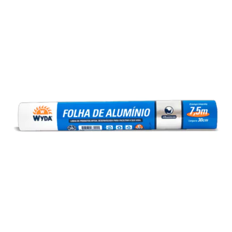 ROLO DE ALUMINIO WYDA 30CM X 7,5M COM 1 UNIDADE