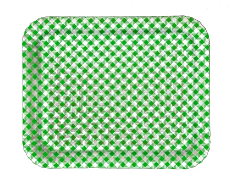 BANDEJA Nº 04 XADREZ VERDE ESCURO COM 1 UNIDADE