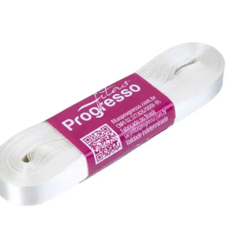 FITA DE CETIM PROGRESSO PALHA 15MM X 10 METROS