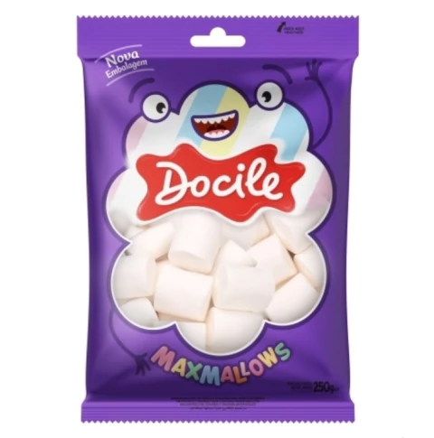 MARSHMALLOW DOCILE BAUNILHA TUBO BRANCO 250G