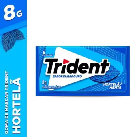CHICLETE TRIDENT HORTELA 8G