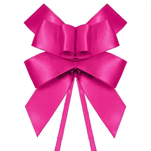 LAÇO PRONTO CETIM PROGRESSO PINK 22MM COM 5 UNIDADES