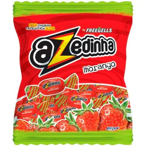 BALA DURA FREEGELLS AZEDINHA MORANGO 584GR