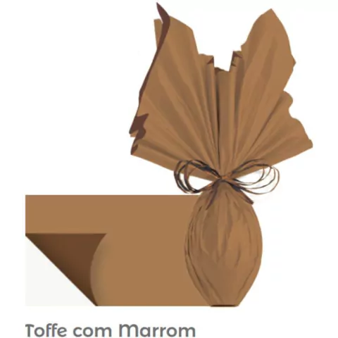 POLI CROMUS DOUBLE FACE TOFFE / MARROM 69CM X 89CM COM 1 UNIDADE