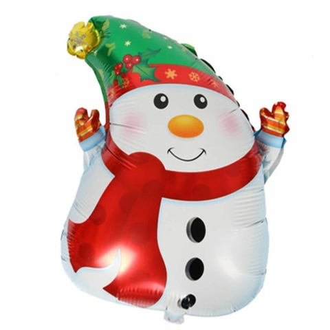 BALAO METALIZADO BONECO DE NEVE