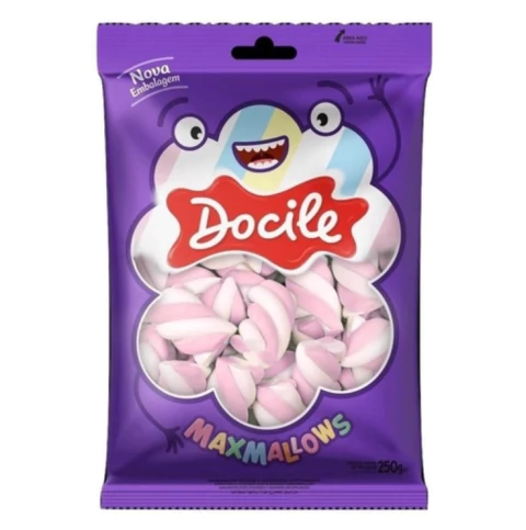 MARSHMALLOW DOCILE BAUNILHA TWIST ROXO E BRANCO 250G