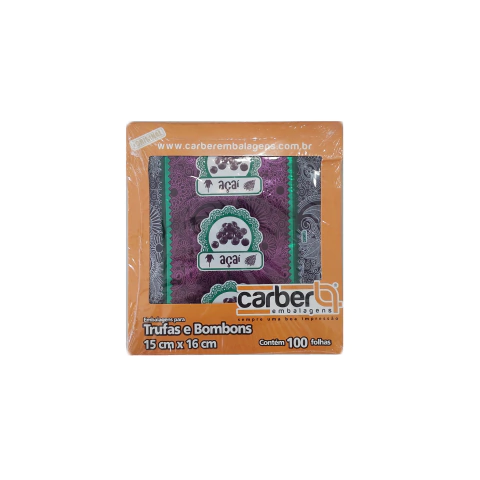 EMBALAGEM PARA TRUFA CARBER AÇAÍ COM 100 UNIDADES - comprar online