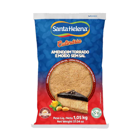 AMENDOIM TORRADO E MOÍDO SEM SAL SANTA HELENA 1,05kg