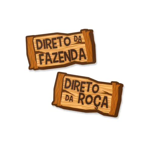 ENFEITES PLAQUINHAS PARA FESTA JUNINA KAIXOTE COM 20 UNIDADES