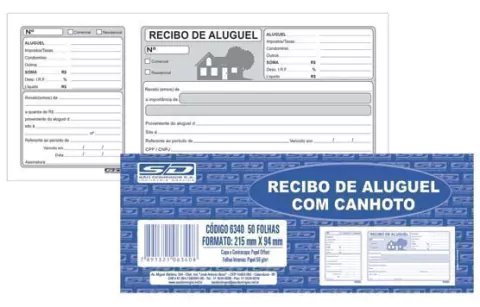RECIBO DE ALUGUEL COM CANHOTO S.D COM 50 FOLHAS