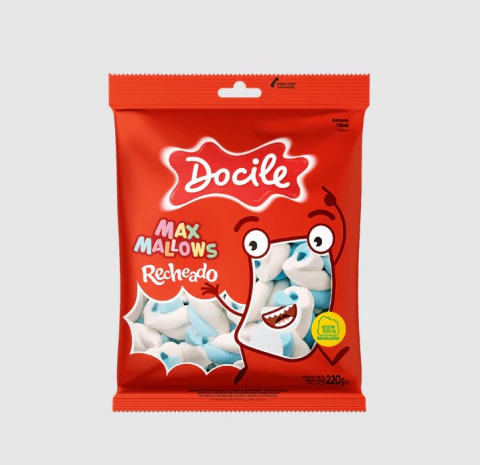 MARSHMALLOW DOCILE TWIST AZUL E BRANCO RECHEADO 220G