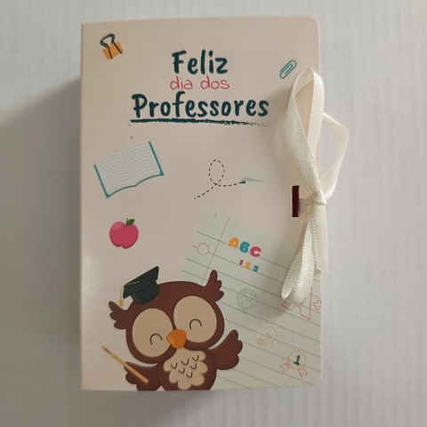 CAIXA LIVRO PARA 6 DOCES DIA DOS PROFESSORES COM 1 UNIDADE