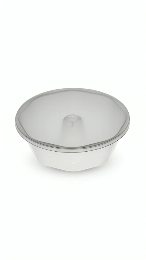 FORMA PARA PUDIM COM TAMPA PLASTILÂNIA TAMANHO FAMÍLIA COM 5 UNIDADES